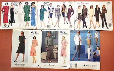 Lot Of 6 Various Sizes Modern And Vtg Vogue Sewing Patterns All Are UNCUT • $28.95