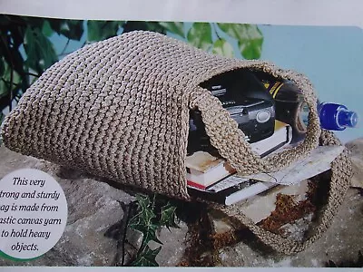 Rugged Tote; (#113)  Vintage Crochet Pattern • $1.85