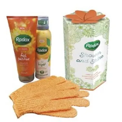 Radox Shower & Shine Duo Gift Set + Exfoliating Gloves 💥🎁🎄🎅🎄🎁💥 • £20.49