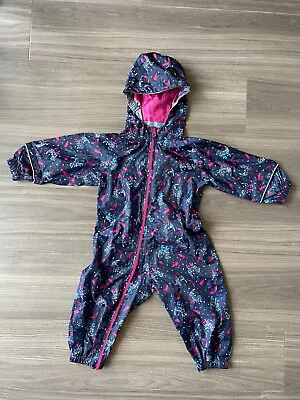 £5 • Buy Mountain Warehouse - 12-18m - Navy Puddlesuit - Rain Themed
