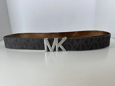 MICHAEL KORS MK Logo Buckle Brown Belt Size L  • $20