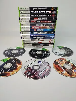 Lot Of 20 Microsoft Xbox 360 Games 15 W/Cases 5 Loose + Halo 4 Disc 2 • $63.71