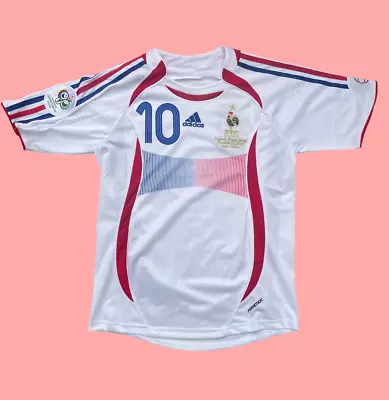 Retro France 2006 World Cup Home White Jersey Zidane #10 Size XL • $55