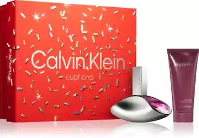 Calvin Klein Euphoria 2pc Gift Set 100ml Eau De Parfum Spray + 100ml Body Lotion • £49.99