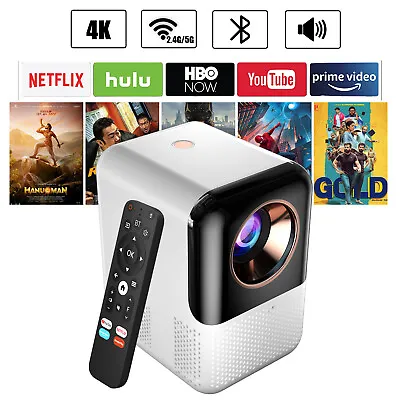 4K Projector 9000LMS 1080P 3D 5G WiFi Bluetooth Home Theater 120  Display Beamer • £78.99