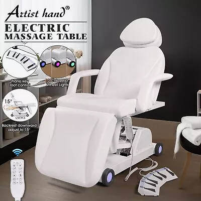 Artist Hand White Electric Facial Bed Massage Table Chair Beauty Tattoo W/Remote • $959.90