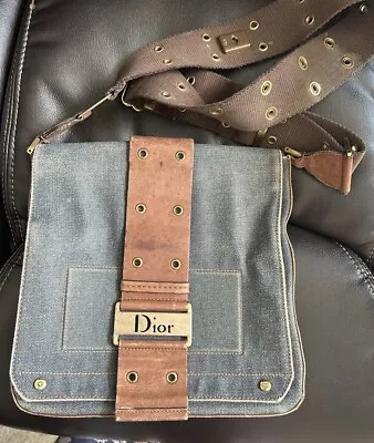 VINTAGE  DIOR  CITY Denim Crossbody Bag • $92