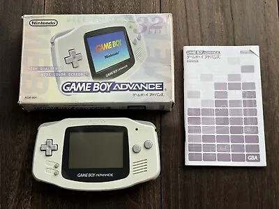 Nintendo Game Boy Advance GBA Arctic White Handheld System In Box CIB AGB-001 JP • $99.99