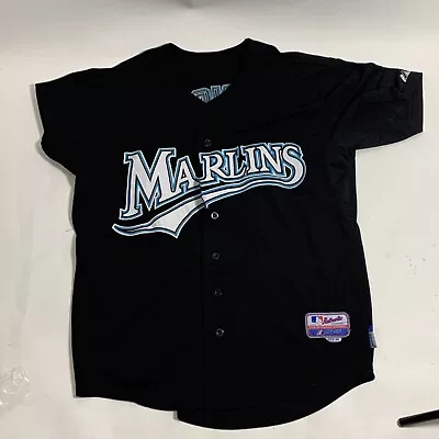 Majestic Florida Marlins Jersey Size 50 Josh Johnson 55 Black MLB • $69.50