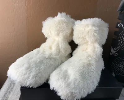 Intelex Warmies One Size  Microwavable Soothing Warming Fuzzy Slippers • $19.99