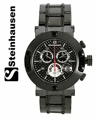 STEINHAUSEN Mens SW578LL Monte Carlo Swiss Chronograph Redux Watch-Retail $2000 • $445