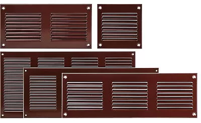 Vent Grille Metal Cover Insect Mesh Duct Cover Metal Wall Ceiling Brown • £8.45