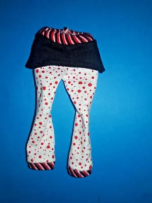 Monster High Doll Ghoulia Yelps Dead Tired Pajamas Pants Red White  • $4.99