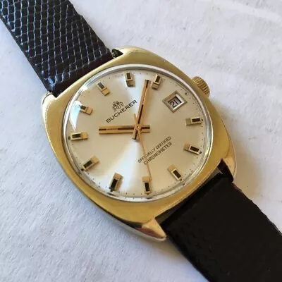 Vintage Bucherer Officially Certified Chronometer Automatic Watch Cal.Eta 2622 • $242.69