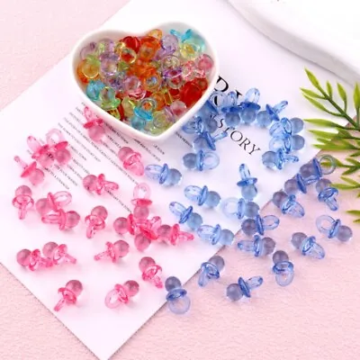 50PCS Mini Pacifiers Baby Shower Favors Charm Party Favors Gender Reveal Gift • $5.15