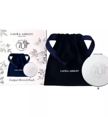 New Laura Ashley Compact Handbag Mirror & Pouch Ladies Gift Limited Edition NEW • £11.85