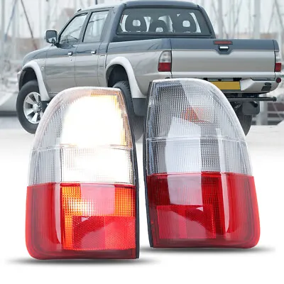 Pair LH+RH Tail Light Rear Lamp Clear&Red For Mitsubishi L200 MK4 1995 1996-2006 • $52.84