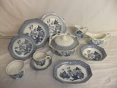 C4 Pottery Royal Staffordshire Ironstone By J.& G.Meakin - Willow - Vintage - R7 • £90.99