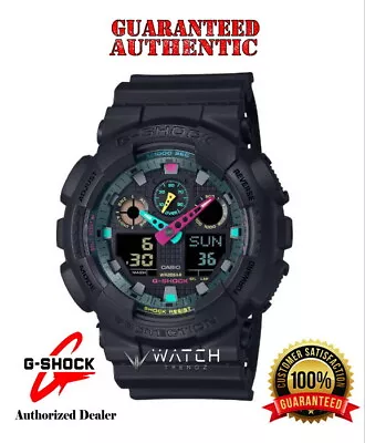 Casio G-Shock GA100MF-1A Analog Digital Fluoresent Vibrant Color Black Watch • $110