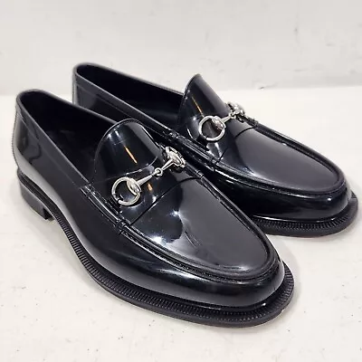 Gucci Nero Horsebit Rubber Rain Loafers Black Men’s UK Size 8 US Size 9 READ • $279.99