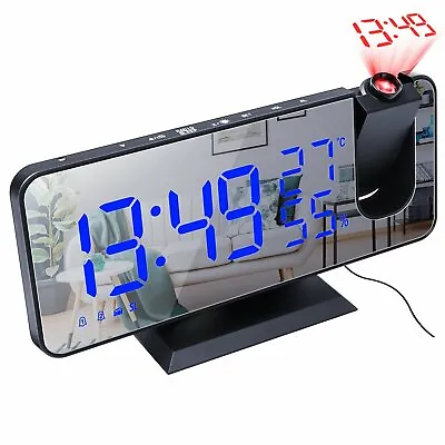 $36.09 • Buy Smart Alarm Clock Projection Time Temperature Projector LED Digital LCD Display