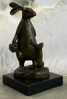 Signed Milo Bronze Sculpture Statue Art Rabbit Deco Home Garden Decor Figre • $129