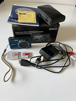 Sony CyberShot DSC-W290 12.1MP Digital Camera - Blue W/ 2 Batteries &Accessories • $109.95
