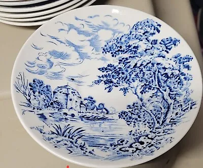 Vintage Blue And White Enoch Wedgwood Countryside 5.5  Bread Plate • $3.50