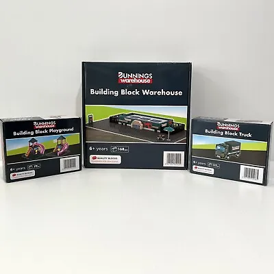 Bunnings Building Block Sets X 3 - Warehouse Playground & Truck - New & Sealed • $49.50