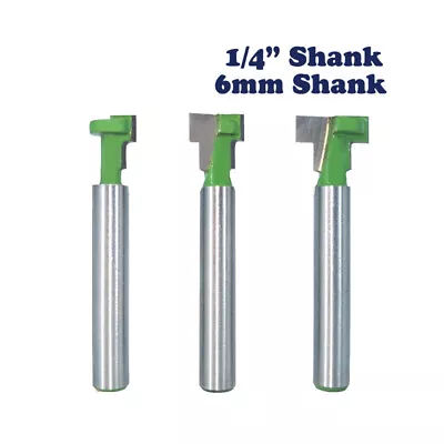 1/4  6mm Shank T-Slot Cutter Router Bit Hex Bolt Key Hole For Wood Work • $8.99