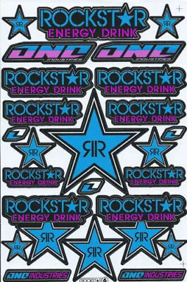 Blue Rockstar Energy Stickers Metal Mulisha Motorcycle Bike Motorcross Motogp. • $2.42