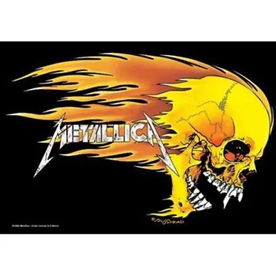 Metallica Flaming Skull Textile Poster Flag • £12.99