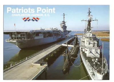 Charleston SC Postcard South Carolina Patriots Point Mount Pleasant US NAVY • $3.99