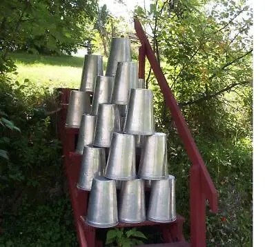 10 Aluminum Sap Buckets Maple Syrup Bucket VERY NICE! • $42