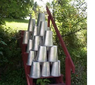 12 Aluminum Sap Buckets Maple Syrup Bucket VERY NICE! • $50.40