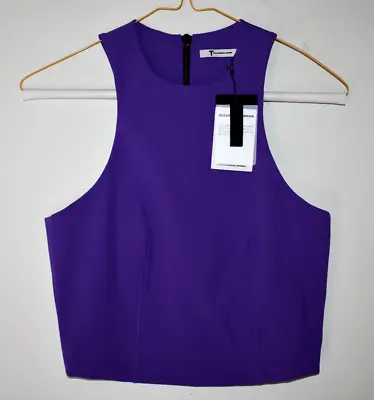 T By Alexander Wang Purple Crop Top Cropped Size 4 NWT • $67.96