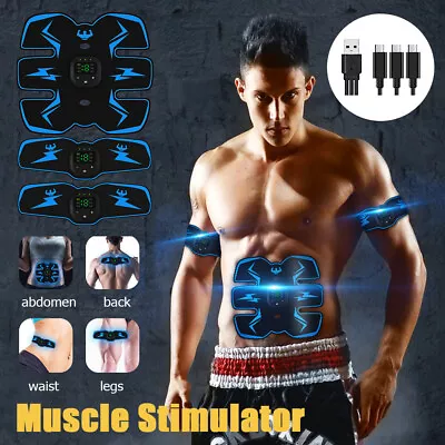 EMS Abdominal Muscle Toning Trainer ABS Stimulator Toner Fitness Binder Gym Belt • $22.79