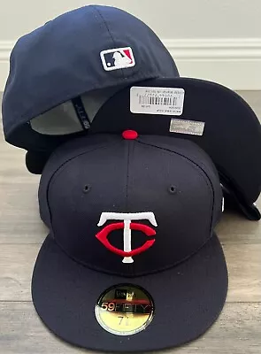 New Era Cap 59FIFTY Minnesota Twins TC NAVY Home On Field Hat Fitted 5950 • $27.29