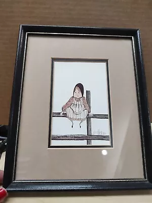 P. Buckley Moss Limited Ed. Signed & Numbered Matted & Framed Amish Girl Print • $49.99