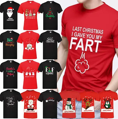 Xmas T Shirt Christmas T-Shirts Unisex Mens Women Funny Novelty Top Santa Ladies • £7.95