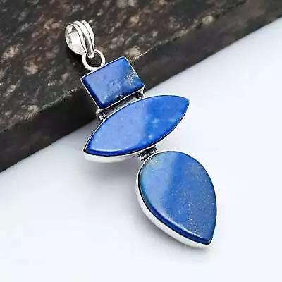 Lapis Lazuli Gemstone Ethnic Handmade Pendant Jewelry 2.8  AP-15735 • $3.99