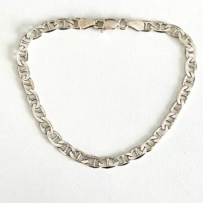 Milor 925 Italian Sterling Silver Vintage Mariner Anchor Chain Link Bracelet 7  • $36.99