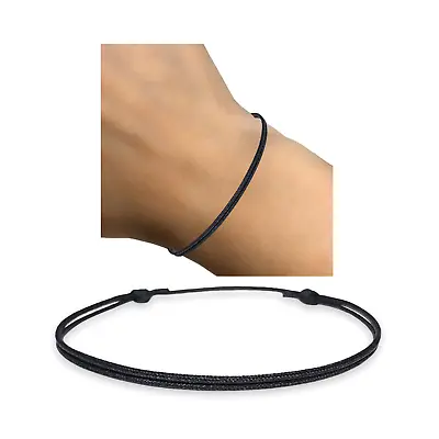 Black String Bracelet Men Adjustable Cord Waterproof Jewelry Surfer Women Gift  • $9.99