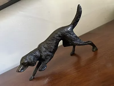 Vintage Pointer Hunting Dog Figurinel Heavy Cast Metal French? • $49.99