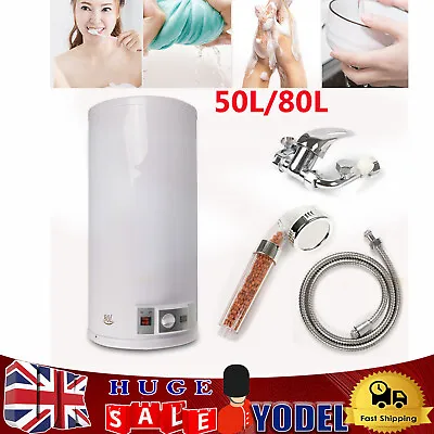 Electric Hot Water Heater Boiler LED Display Cylinder Storage Tank Heater 50/80L • £130.50