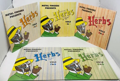 $279.99 • Buy MF Doom - Metal Fingers Presents Special Herbs 1-10 Vinyl Record Set Of 5 NEW !!