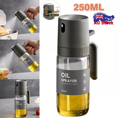 250ml Oil Sprayer Olive Bottle For Cooking Dispenser Food-Grade Glass Bottles • $13.89