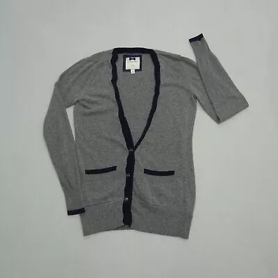 I Love H81 Gray Navy Long Cardigan Women's Size Small (S) • $19.95