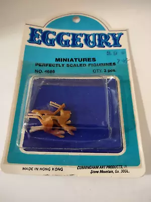 Eggeury Miniature Deer Figurines Cake Scaled Statuette Decor Hong Kong • $13.11