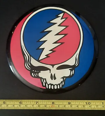 Grateful Dead Vintage Xtra Large 6 Inch Skull Deadhead Pinback Button Pin RARE • $24